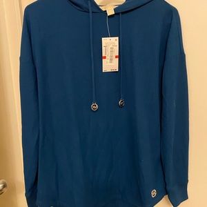 Michael Kors Blue comfy light wait hoodie shirt